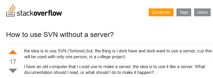Subversion without a server