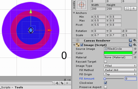 Circular Range Control using Unity UI fill image
